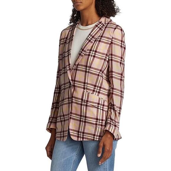 Rag & Bone Margot Single-Breasted Plaid Blazer Size 2 NWOT - Picture 5 of 8